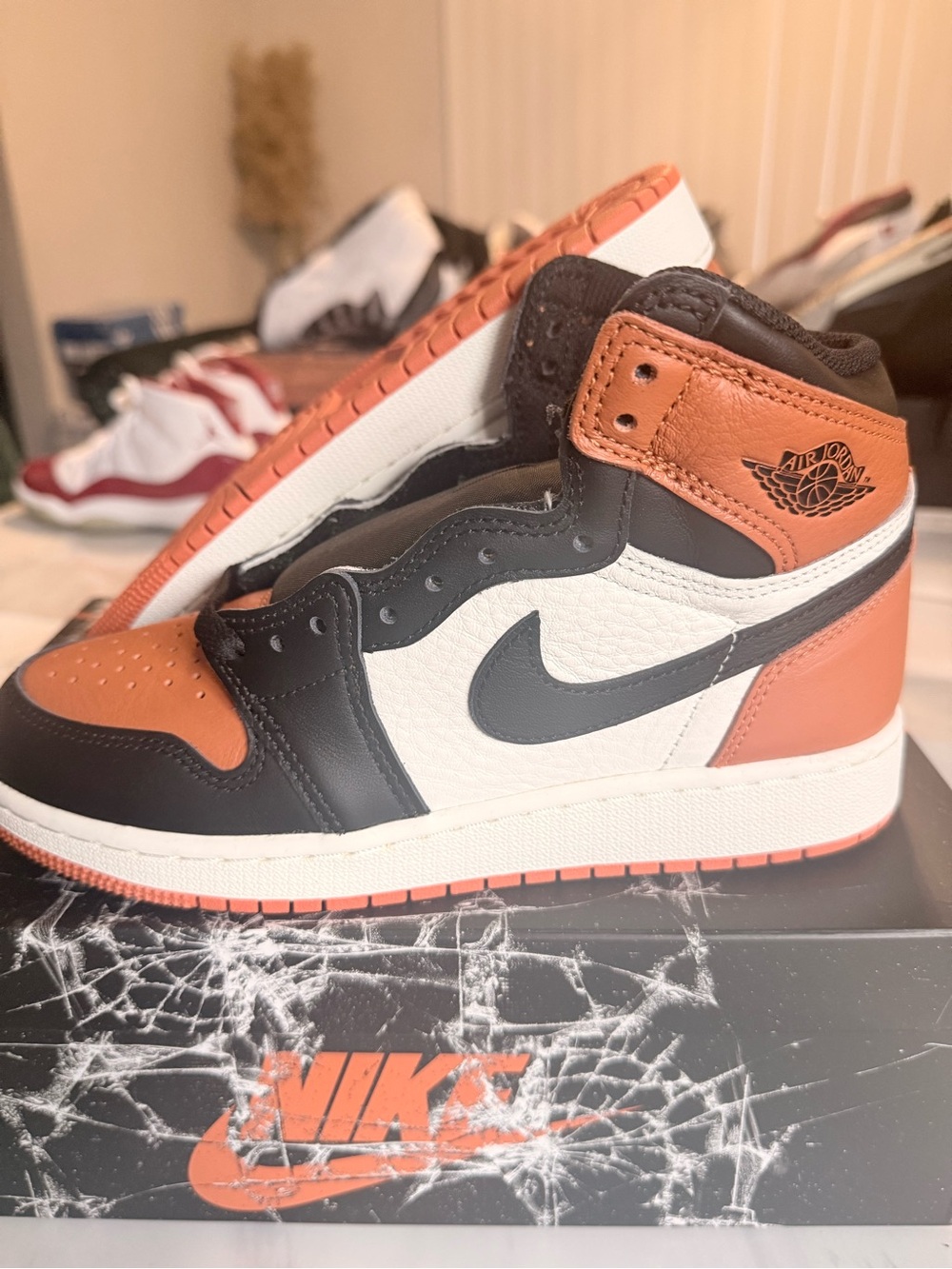 Jordan Air Jordan 1 Mid Black White Orange Men’s Sneakers